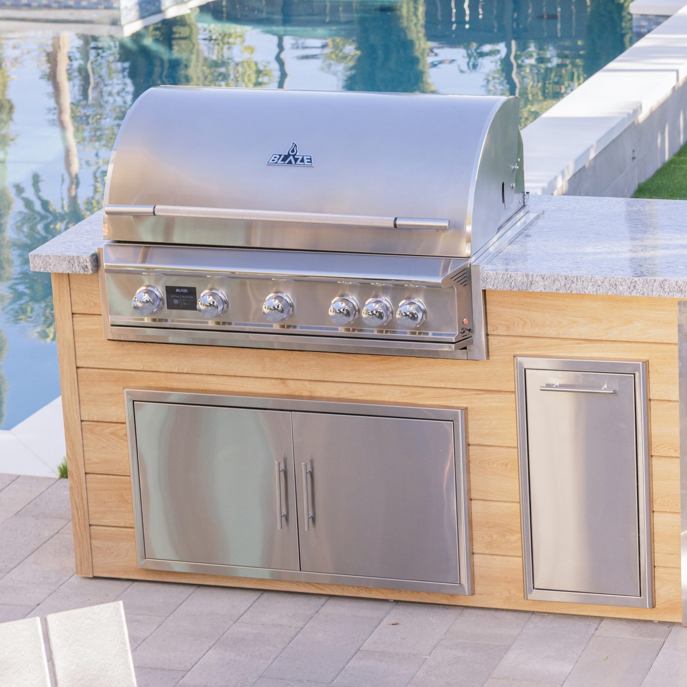 Outdoor grill on a Northern Ontario deck